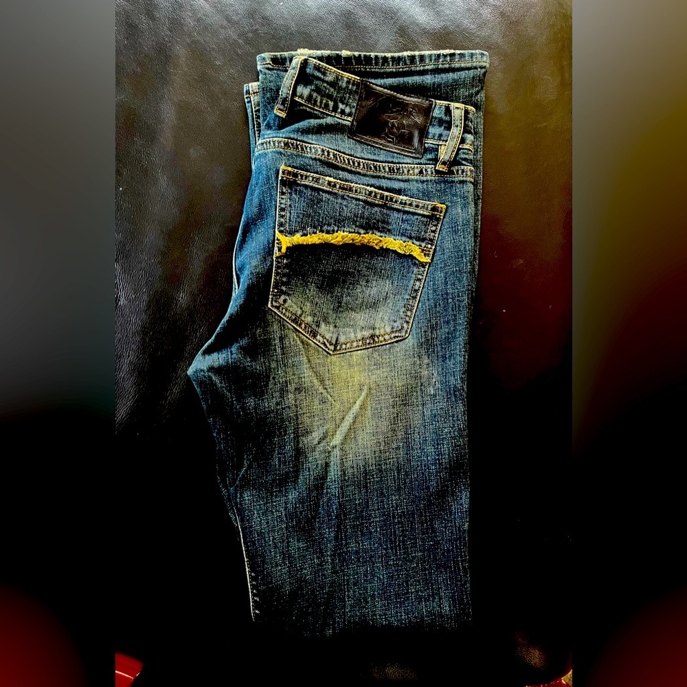 Wornstar Hellraiser bootcut blue jeans size 34